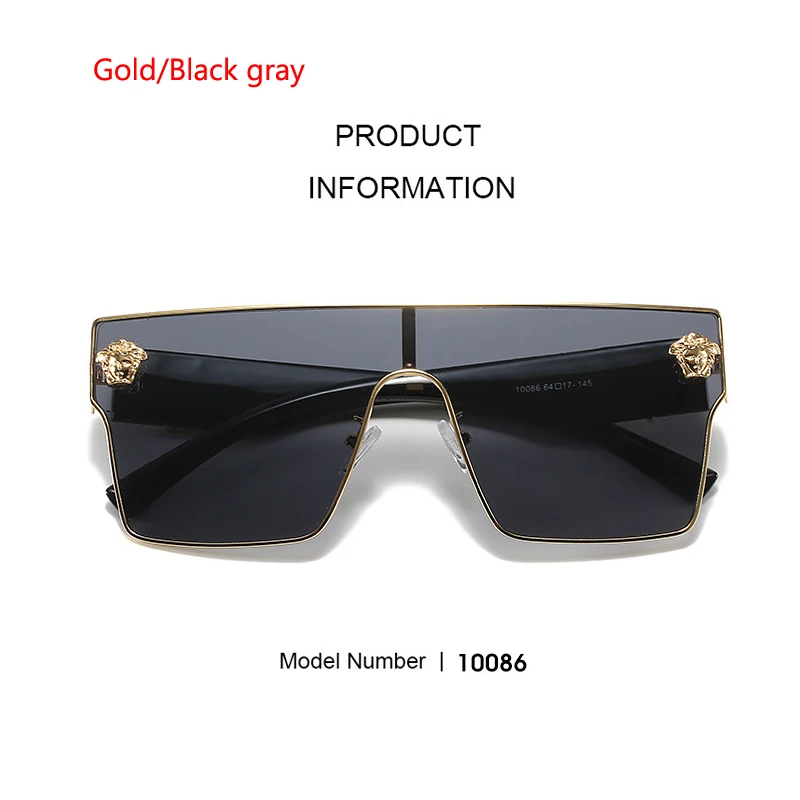 Oversized Fashion Sun Glasses For Men Women Wind-Proof Driver Goggles Large Full Frame Siamese-style Sunglasses 1pc