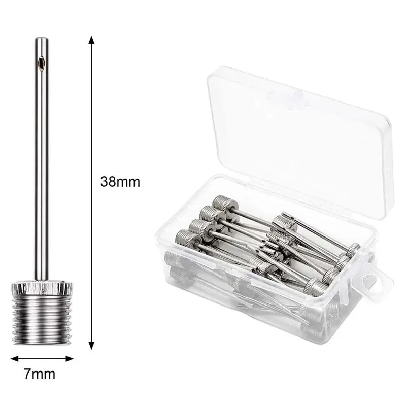 Box-packed Sport Ball Inflating Pump Needle for Football Basketball Soccer Inflatable Air Valve Adaptor Stainless Steel Pump ball inflating pump needle