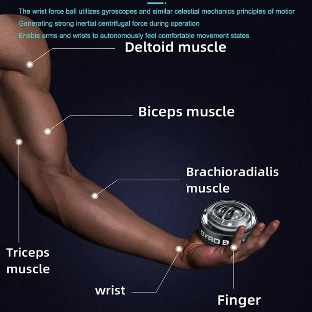 Powerball Forearm Exerciser Muscle Fitness Equipment Gyroscope Power Ball Gyro Wrist Booster Trainer Hand Exercise 4