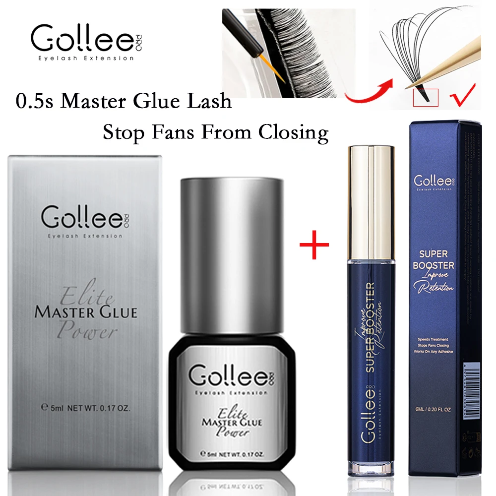 Gollee 0.5S Long Retension Colla Extension Ciglia 6Ml Colla Booster Acceletor Colla Dry Fast Bonder Lash Extension Bond Waterproof