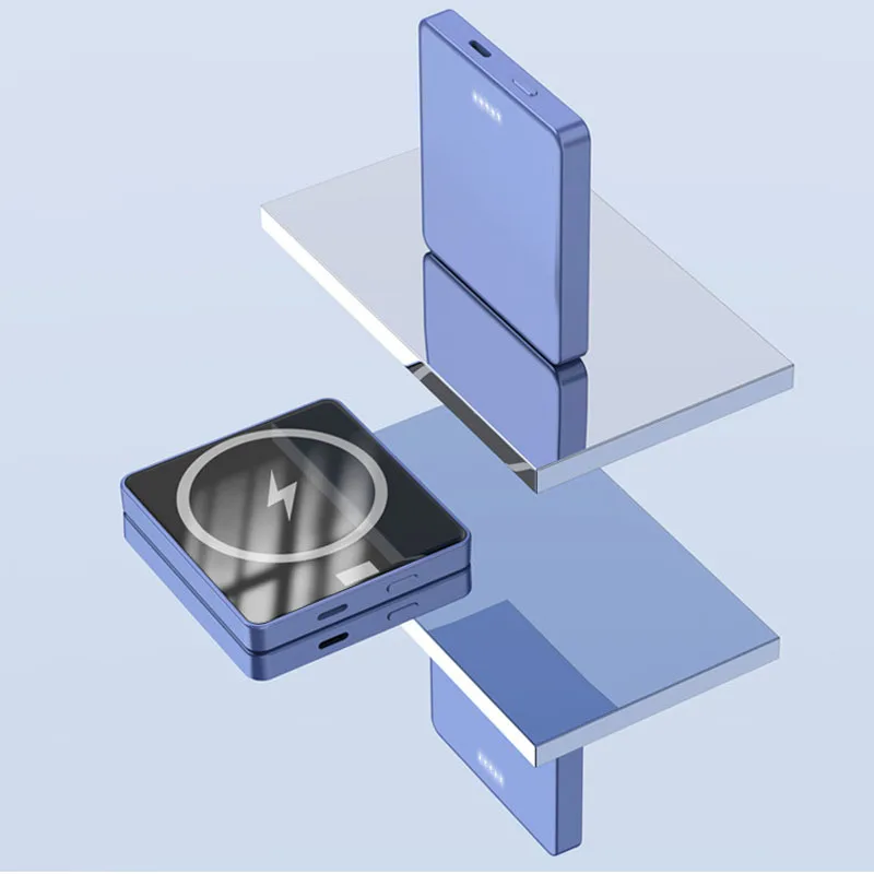 Magnetische kabellose Powerbank, 10.000 mAh, ultradünn, tragbar, Magsafe Powerbank, schnelles Aufladen, externer Akku für iPhone 15 14 Pro