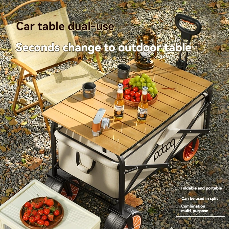 Electric Camp Car, Outdoor Camping Caring, Portable Campes Cares Picnic Car Can Carry People, Foldable Handcart