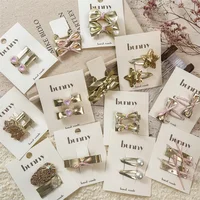 Korean Style New Sweet Golden Children Hairpin Cute Bow Girls Versatile Hair Accessories Baby Hair Clips Parent-child Headwear 1