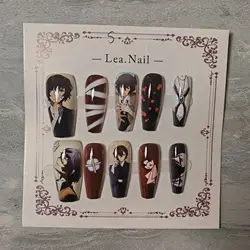 Exquisite Bungo Stray Dogs Inspired Press - On Nails with Creative Manicure Jewelry Design - M (Middle ladder - 7)