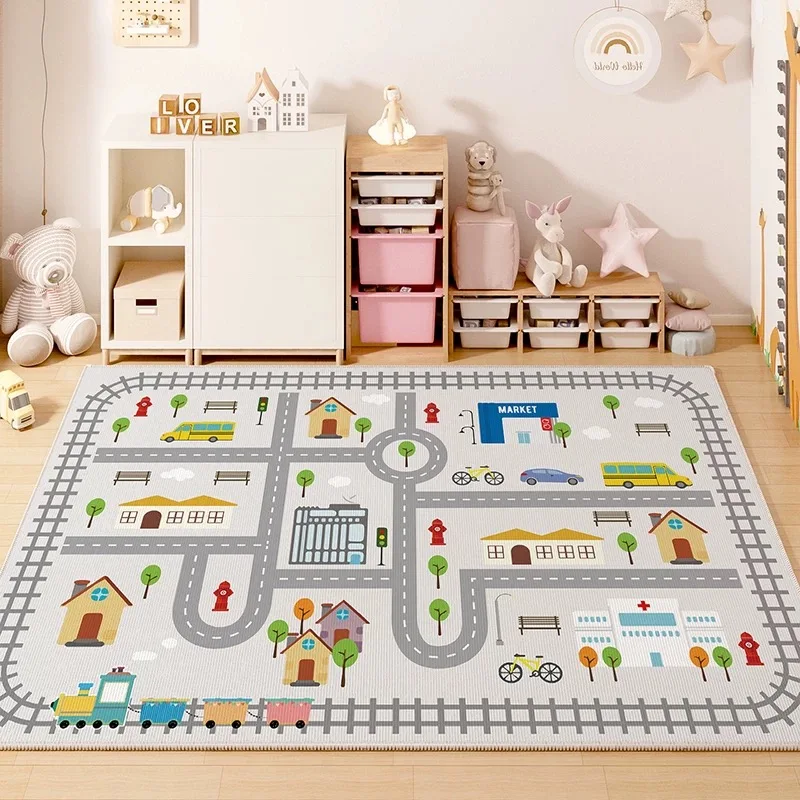 Kids Carpet Children's Room Play Area Living Room Bedroom Car track Digital puzzle game mat Baby play crawl mat