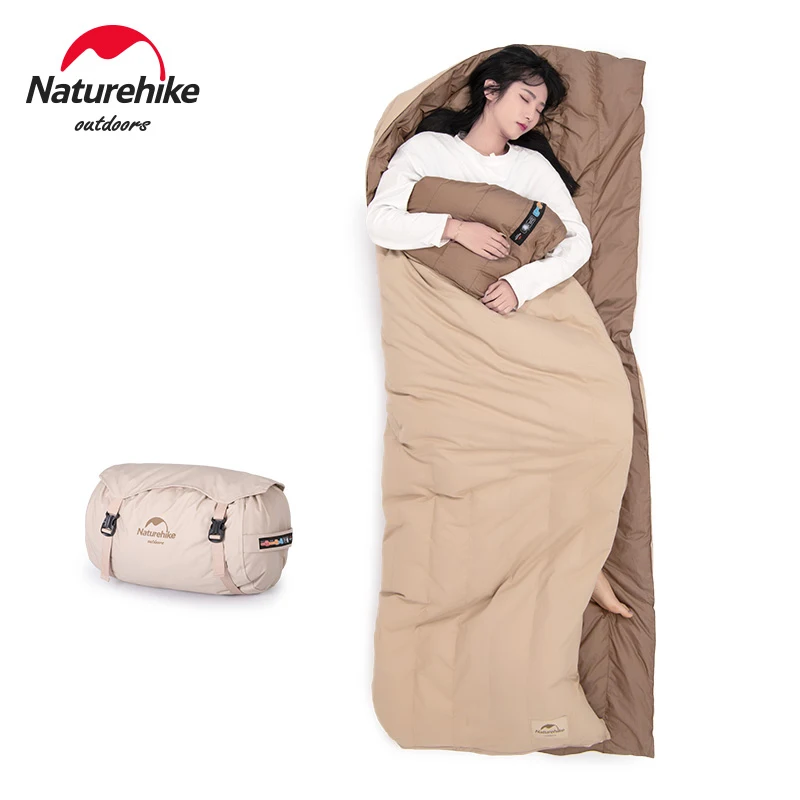 

Naturehike Outdoor Camping Ultralight 90% Goose Down Fully Expandable Warm And Breathable Envelope Sleeping Bag