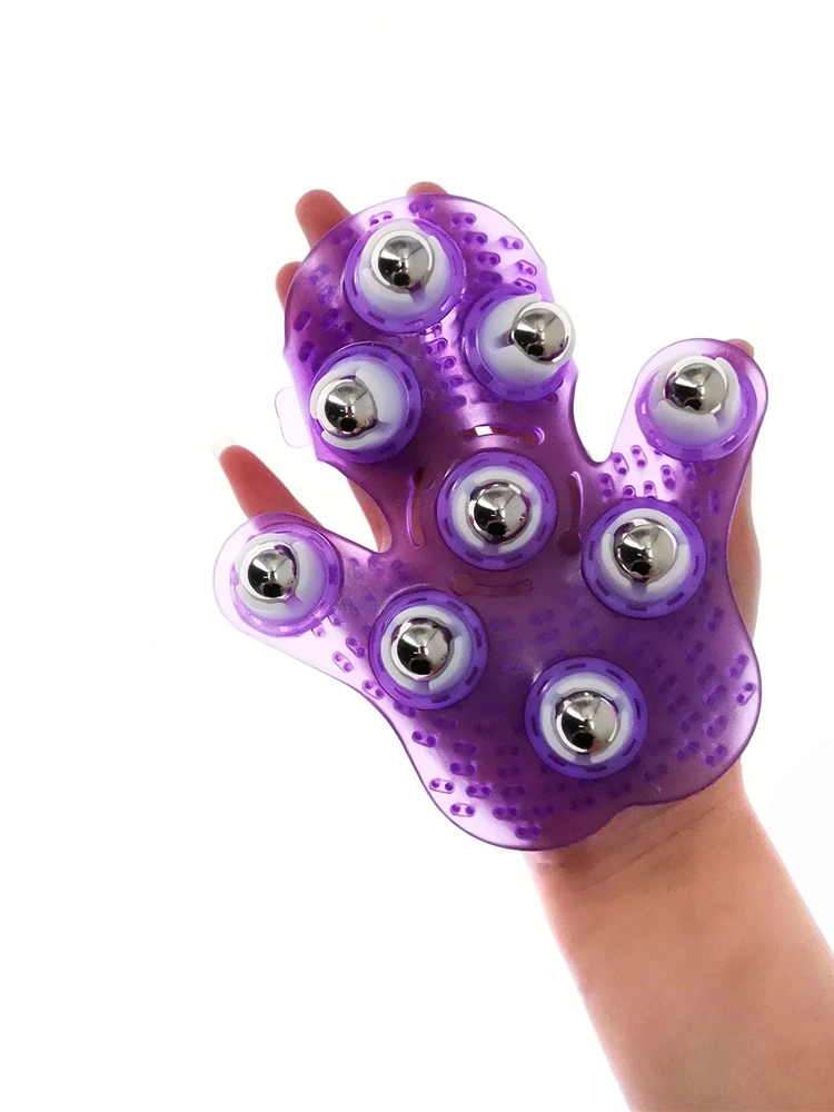 Roller Ball Body Massage Glove Muscle Pain Relief Relax Anti-Cellulite Massager for Hand Neck Back Shoulder Buttocks Health Care
