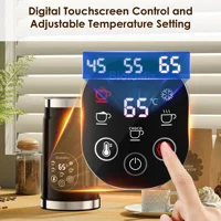 BioloMix Mousseur à lait intelligent 5 en 1 avec écran tactile LED, mousse de style pour café et latte, machine à mousse chaude et froide 3