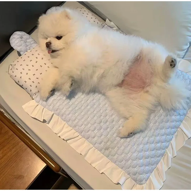 Summer Cooling Dog Bed Mat For Cats And Small Dogs Washable Mat_voghion.com