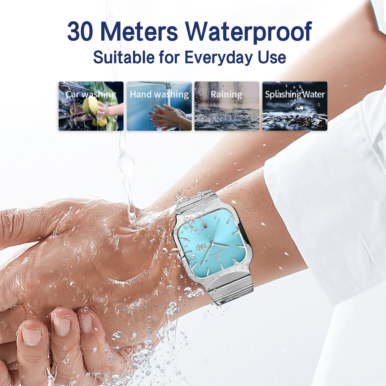 REWARD Fashion Quartz Couple Watches Calendar Week Display Top Brand Watch For Men Women Waterproof Stainless Steel Wristwatch