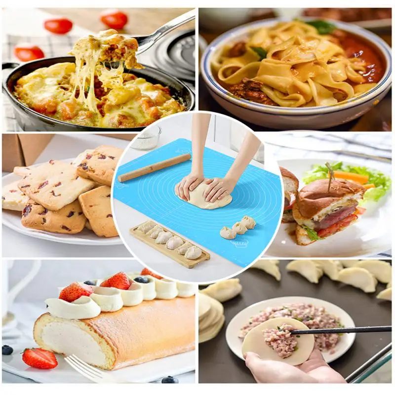 Silicone Baking Mat Kneading Dough Mat Silicone Non-stick For Rolling Dough Pizza Liner Pad Pastry Cake Bakeware