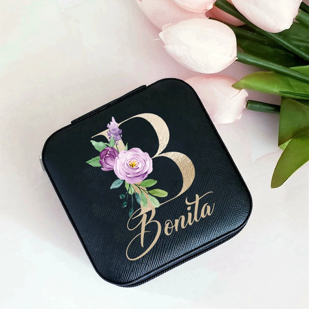 Bridesmaid Gifts Jewelry Box Bride Tribe Travel Jewelry Organizer for Bridesmaid Boxes Wedding Bachelorette Party Favors