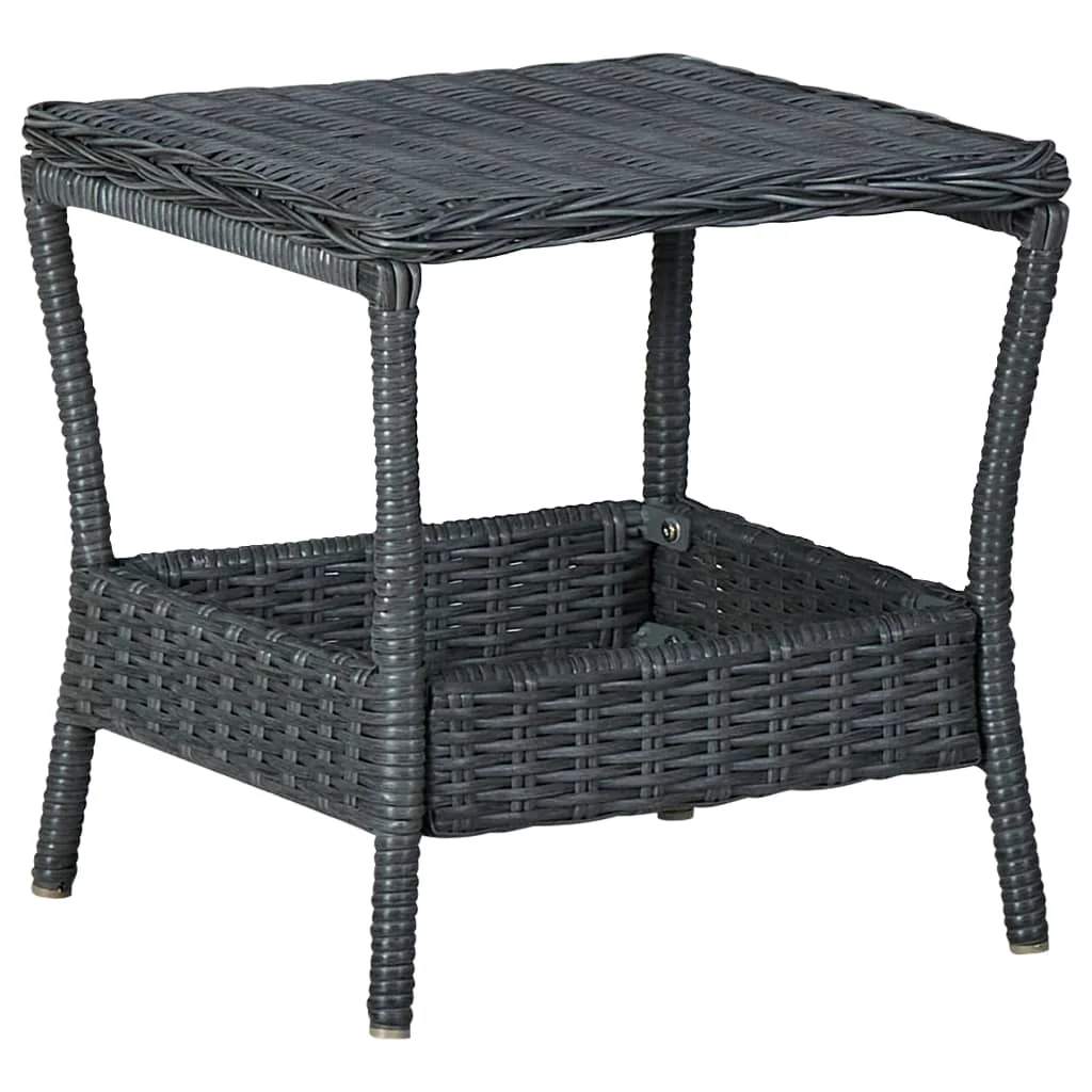 Patio Outdoor Table Deck Outside Porch Furniture Balcony Home Decor Dark Gray 17.7