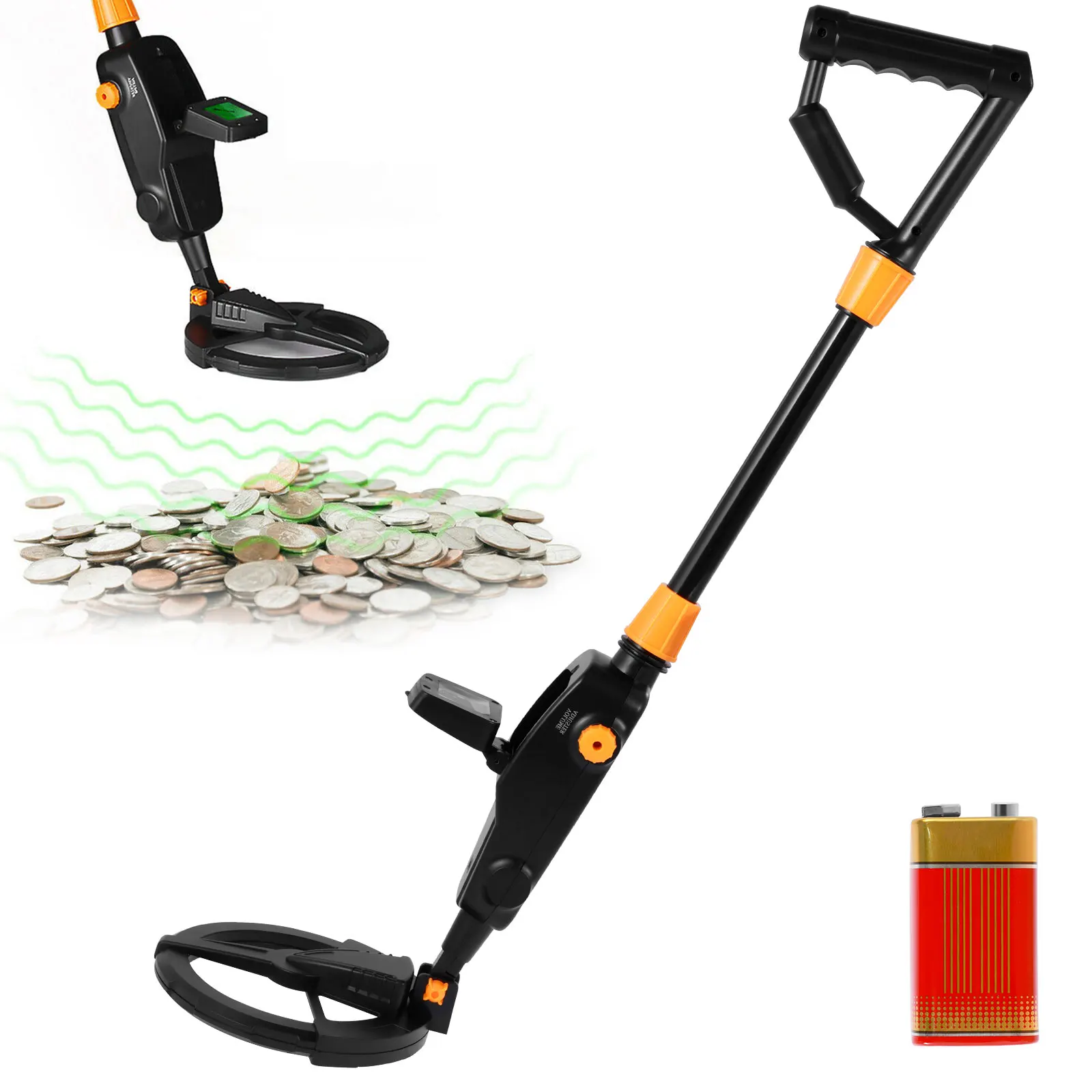 

Metal Detector with LCD Screen Lightweight Gold Finder Detector Adjustable Sensitivity and Volume Metal Detector Toy Easy to Use