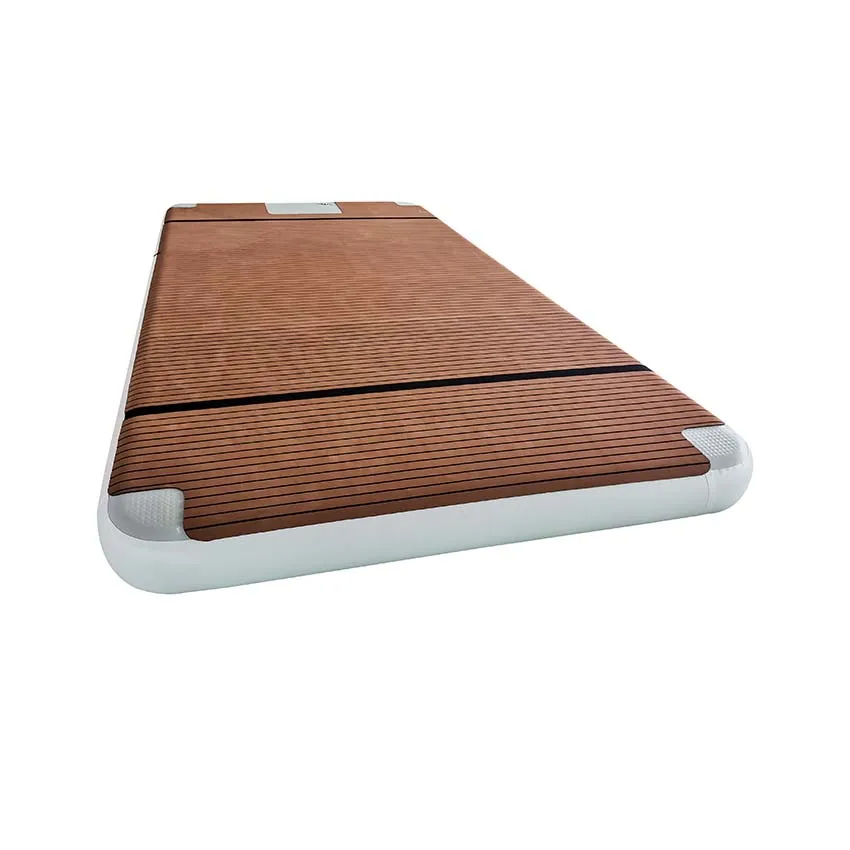 

Drop Stitch Inflatable Water Mat Floating Island Swim Platform Leisure Land Teak Platform For Yacht