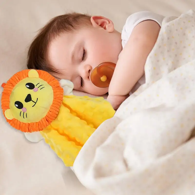 Baby Soothing towel Cute Lion / Bunny Comforter Blanket Animal Doll Cartoon Appease Towel Soothing Toys Baby Sleeping Soother