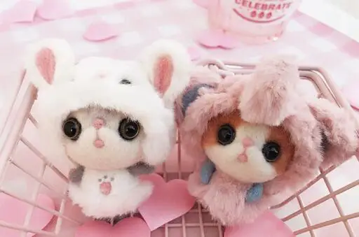 Plush Dolls wool needlepoint kit wool felt needle felting Decoration craft needlecraft DIY handmade