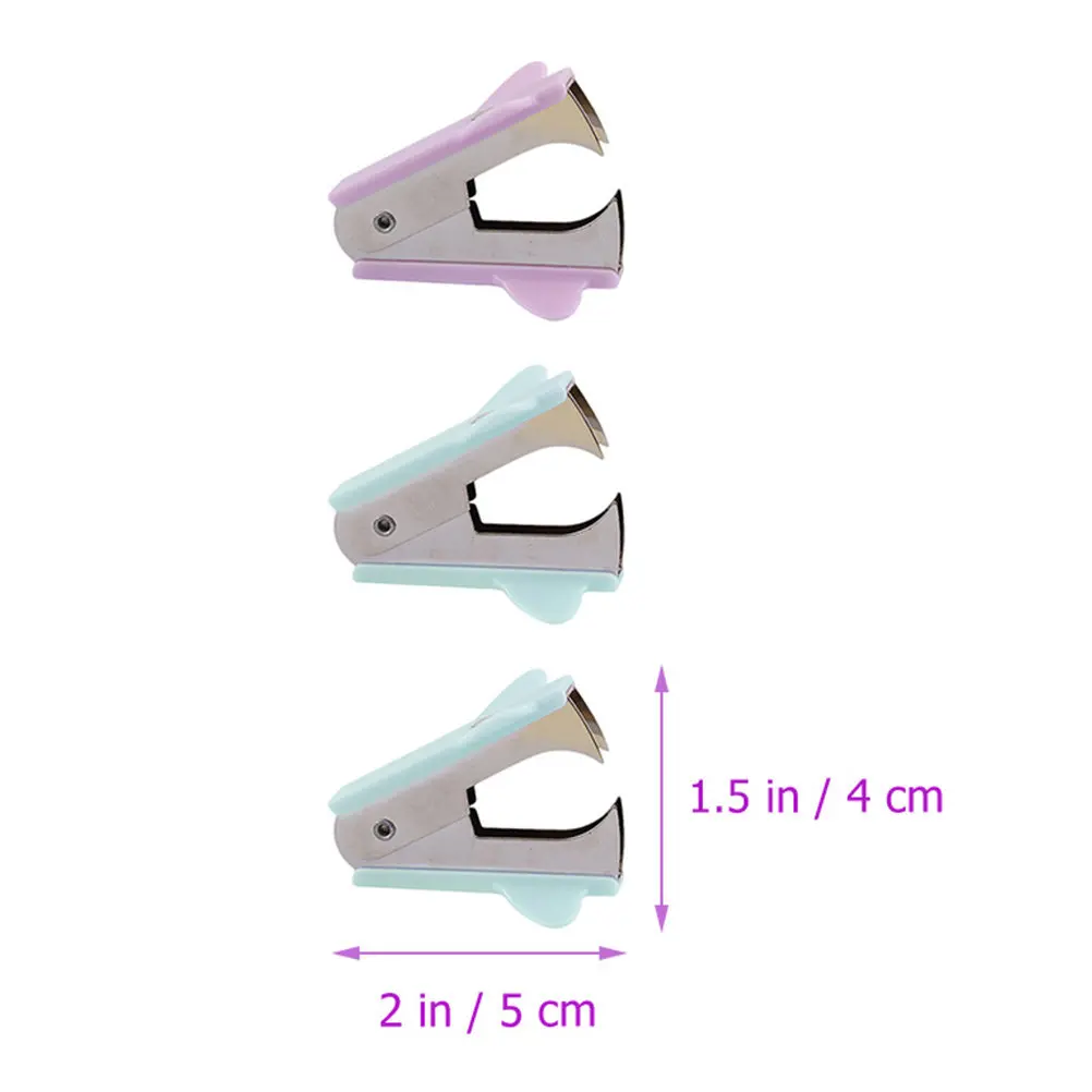 4Pcs 소형 스테이플 리무버 알루미늄 합금 PP 소재 데스크 사무용품을 위한 소형 스테이플 제거 도구 인체공학적 스테이플러