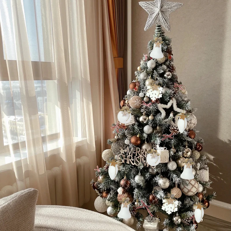 White Foam Christmas Hanging Ornaments Xmas Tree Balls Snowflake Pendants Navidad Home Party Decorations 2026 New Year Gifts