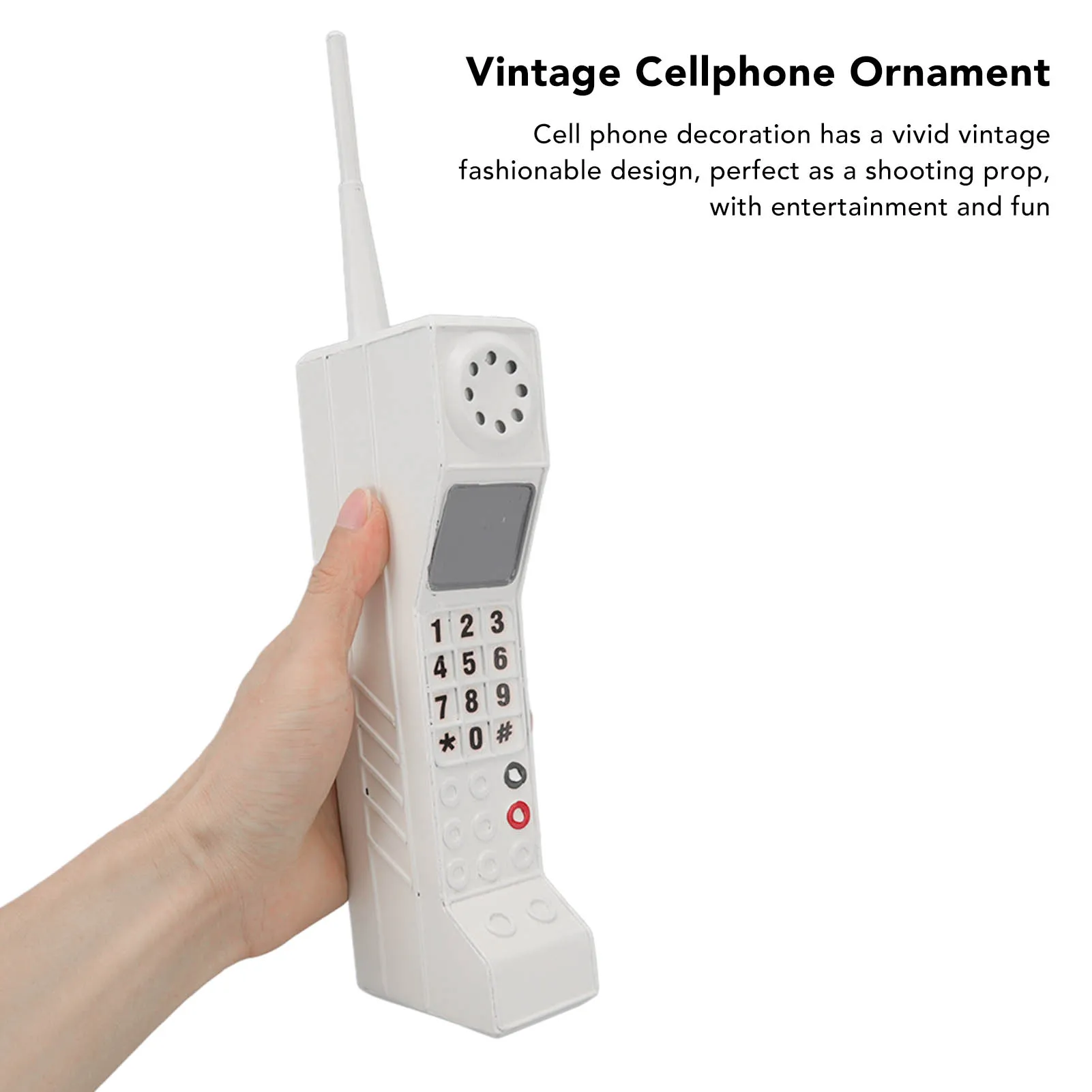 Modello di cellulare retrò Modello di telefono cellulare vecchio stile Ornamento Simulazione vintage Puntelli fotografici per palcoscenico domestico