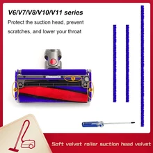 

3Pcs Soft Plush Strips For Dyson V6 V7 V8 V10 V11 Vacuum Cleaner Soft Roller Head Replacement Accessories Parts
