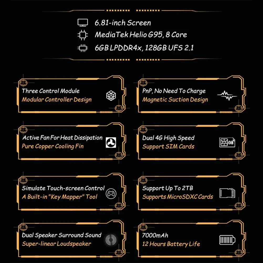 Original Protable Gaming GPD XP Android Handheld Console Android 11 CPU MediaTek Helio G95 Video Games Consoles 6.81 Inch Gift