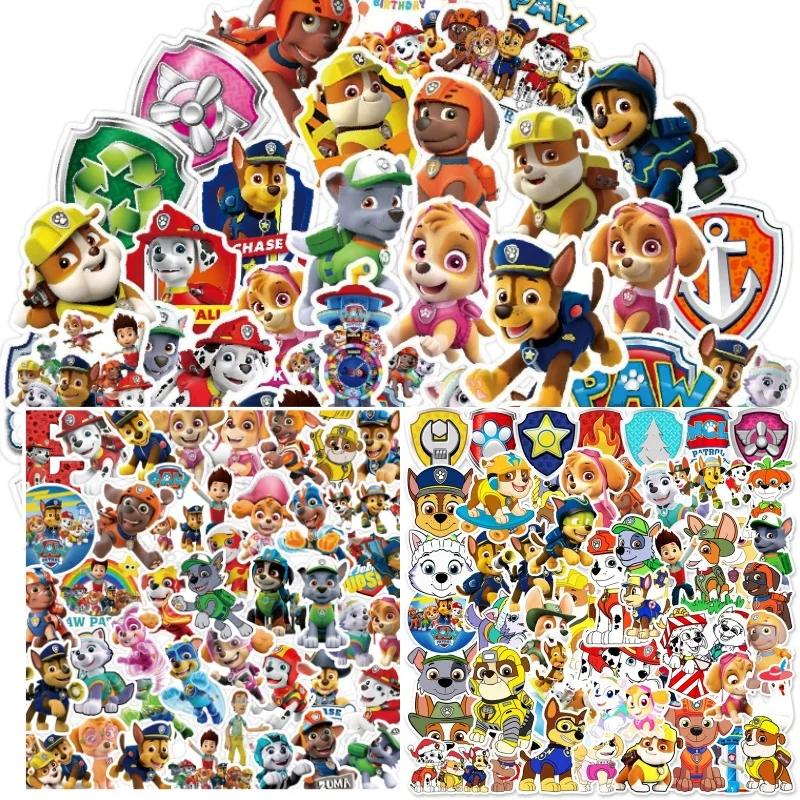 50 Pz Cartoon Paw Patrol Kawaii Adesivi Giocattoli Anime Dog Chase Skye Marshall Emoji Stampa Graffiti Premi Per Bambini Regalo Per Bambini