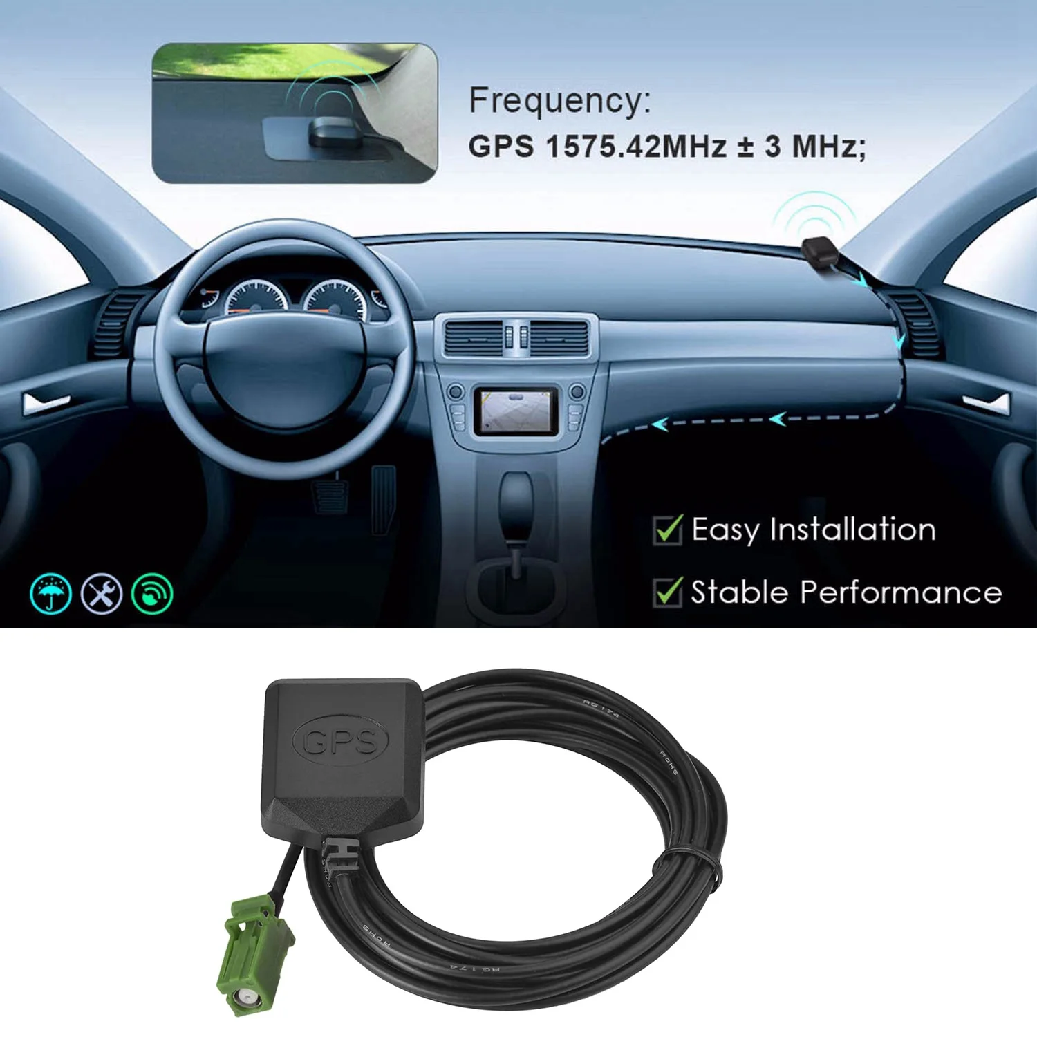 Attivo Antenna Gps Di Navigazione Avic Connettore Per Pioneer Avic 5100 5200 5201 7200 W4400 W4500 W6400 W8400 W8500 W8600Nex