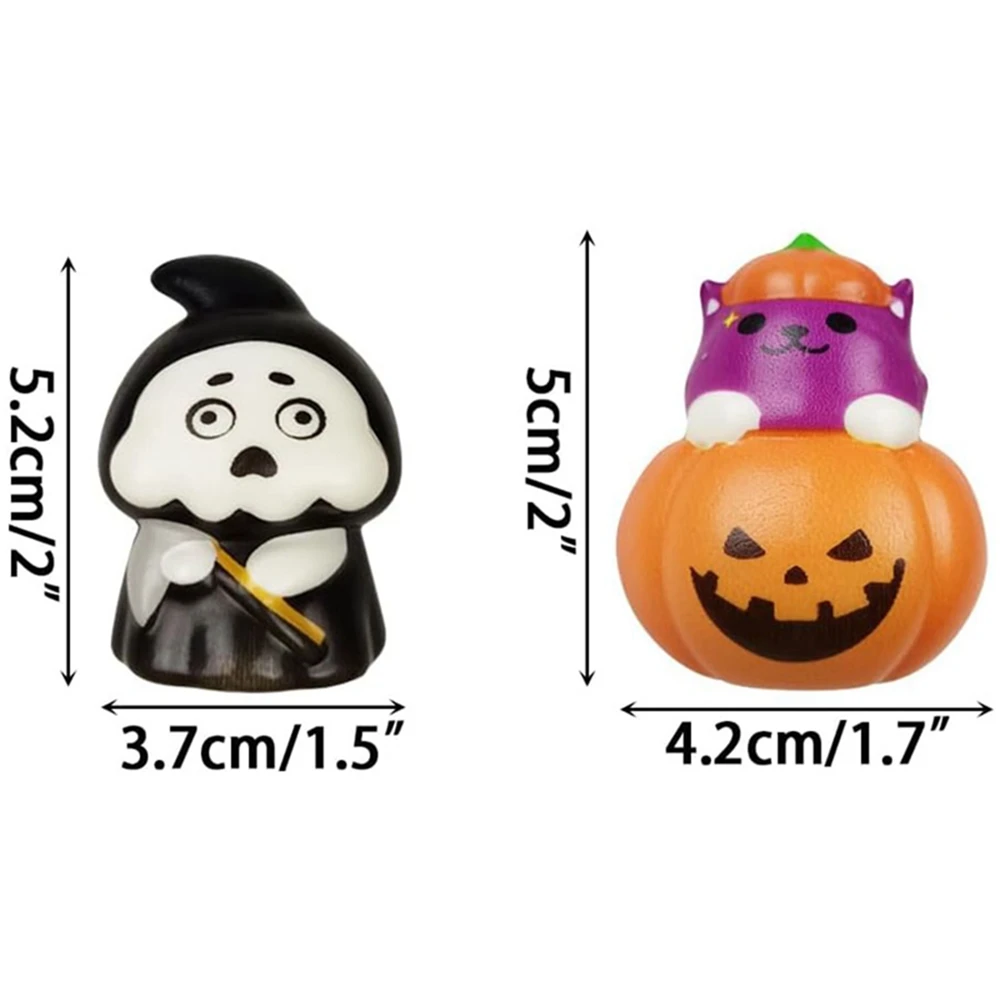6/12PCS Halloween Slow Rising Squishies Squishy Toys Bat Pumpkin Party Favors Halloween Treat Bags Gifts squishy toys childrens toys