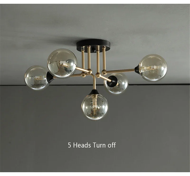 Description Picture 5 of itemNordic Spider LED Ceiling Chandelier Lighting Head Black Gold Chandelier for Bedroom Kitchen Dining Room Pendant Light Fixtures