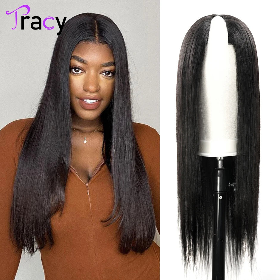 

Прямой U-образный парик персонажа Трейси, парик с V-образным вырезом, бесклеевые бразильские парики, Распродажа дешевых париков