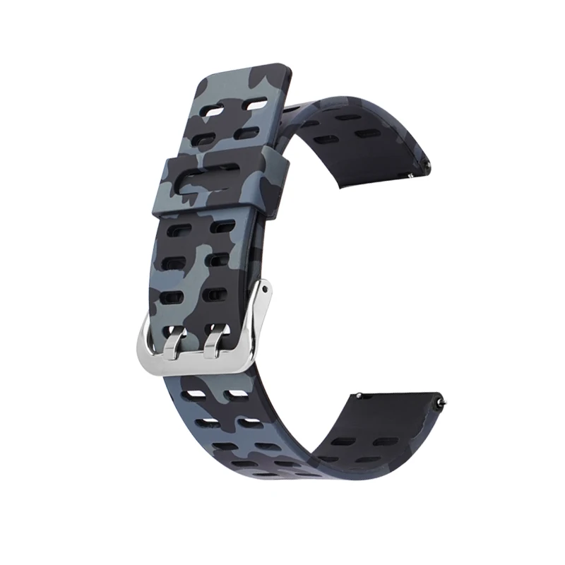Camouflage Silicone Sport Watch Strap - 22mm