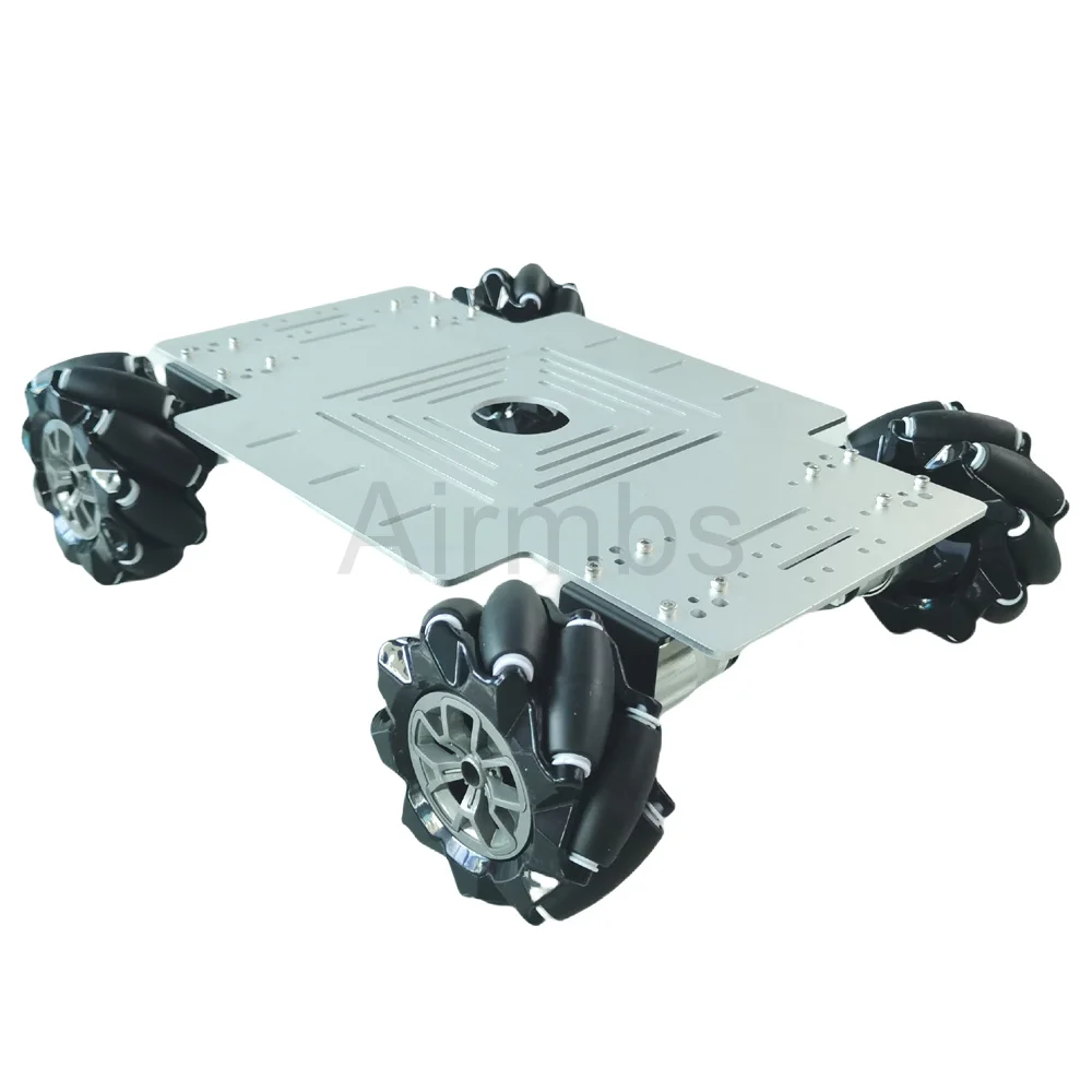 25KG 하중 4WD 메카넘 휠 로봇카 PS2 아두이노 컨트롤러 DC 12V 엔코더 모터 아두이노 ROS 로봇 암 섀시용