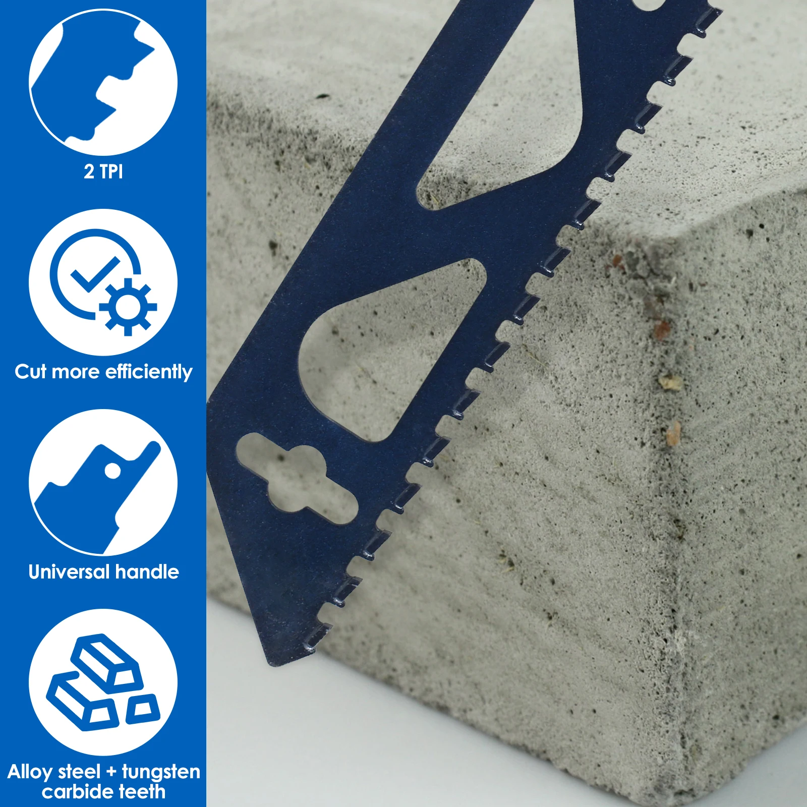 Reciprocating Saw Blades reciprocating saw blades 12/18in Universal Cutting Recip Sabre Saw Blade Alloy Steel Brick Concrete Stone Demolition Cutting Tool