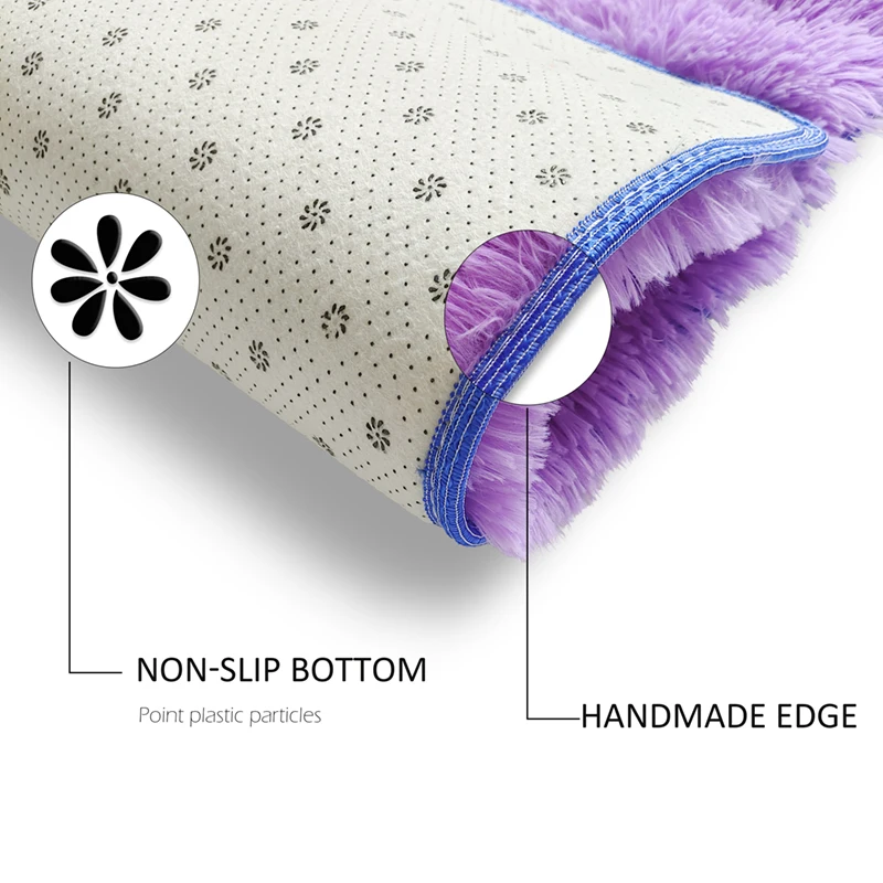 Solid Fluffy Rugs For Bedroom Children Room Mat Living Room Carpet Floor Mat Plush Rug Decorative Carpet Silk Wool Rug Plush Carpet Imitated Cashmere Carpet Kids Carpet Crystal Pile Rug Coral Velvet Rug Plush Play Mat