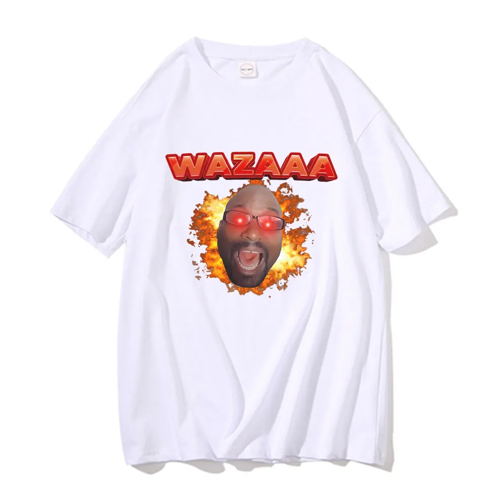 

Funny WAZAAA Meme Graphic T-shirt Summer Men Casual Oversized Short Sleeve Tees Male Fitness Soft Cotton T Shirts Unisex Tshirt