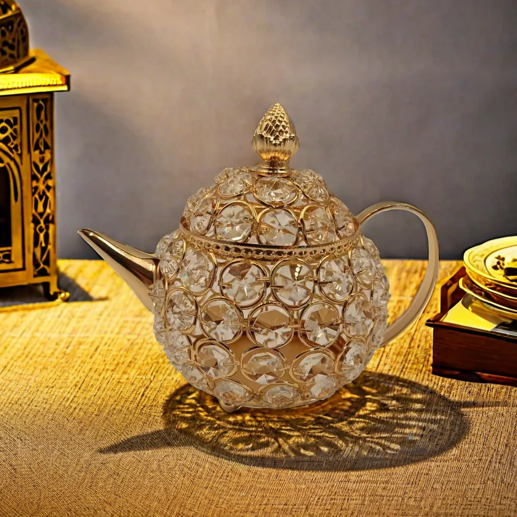 Creative Crystal Tea Pot,Candy Storage, Living Room Kitchen Decor ...
