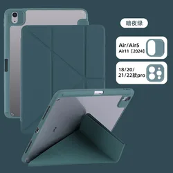 Enhanced iPad Protective Cover with Pencil Case Attachment - Mini 6 7 A17 Pro 8.3 (Dark Green)