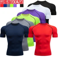 Dean M Tight Fitness Compression Set pour homme, pantalon de survêtement sportif, vêtements de sport moulants, entraînement, jogging, MMA, yoga, 2 pièces 3