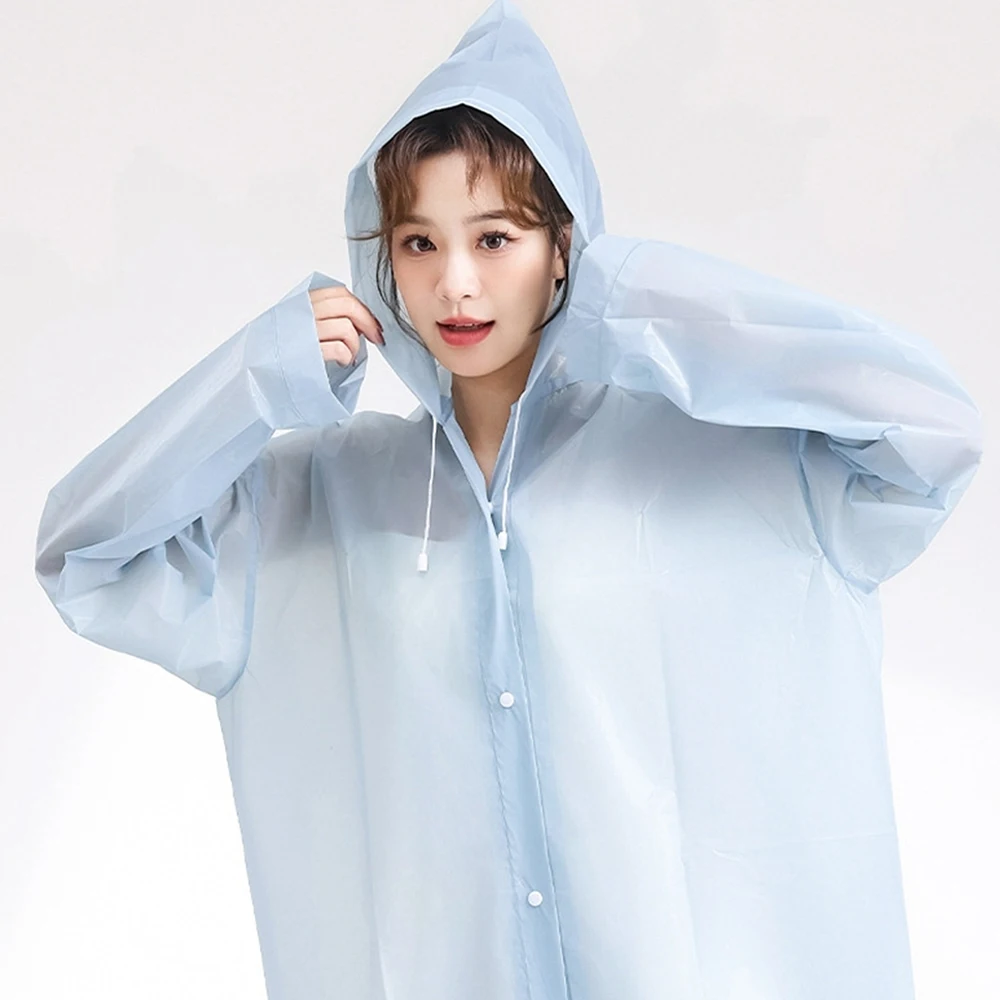 EVA Unisex Raincoat Adult Hooded Thick Men Camping Women Waterproof Long 1PC raincoat poncho