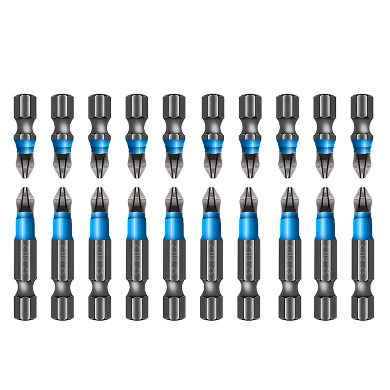 

10Pcs 25mm 50mm PH2 Cross bit drill Head Screwdriver Bits Hand Tools Anti Slip Electric Hex Shank Magnetic Screwdriver Drill Bit