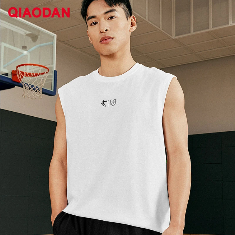 QIAODAN Sports Vest for Men 2024 Comfortable Sweat Absorption Athletic Breathable Loose Casual Sleeveless T-shirts XVS23241162