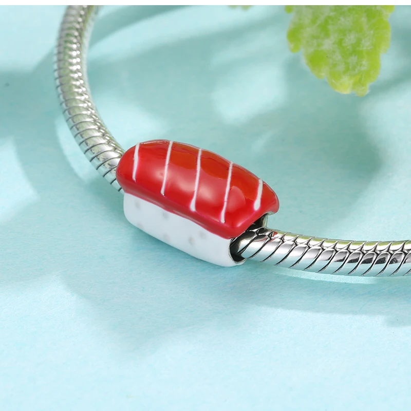 JIUHAO 925 Sterling Silver Rice Ball Sushi Wind Bell Collection Apanese Culture Charms for Women Bracelet Making Accessorie 3