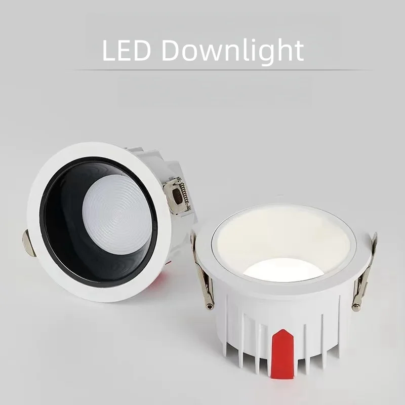12W LED 통 눈부심 방지 밝기 엔지니어링 천장 조명 매장 사무실 홈 거실 ..