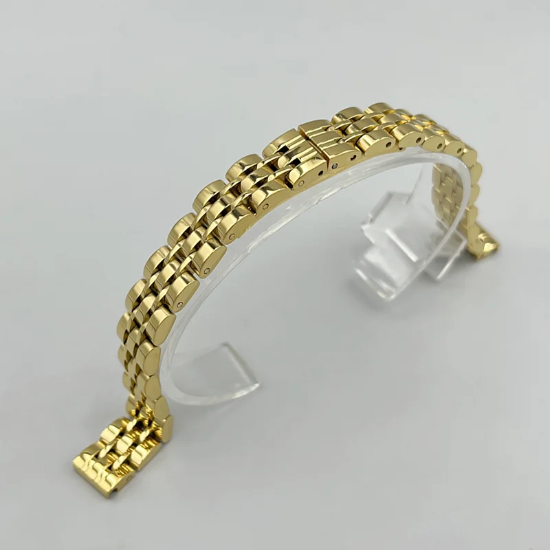 Elegant Solid Metal Polished Watchbands - Silver, Gold, Rose Gold Stainless Steel Bracelet Strap
