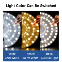 Ceiling Light LED Panel 220V-240V Round LED Module 12W-72W Energy Saving Replacement LED Retrofit Light Panel Magnetic LED Light 2