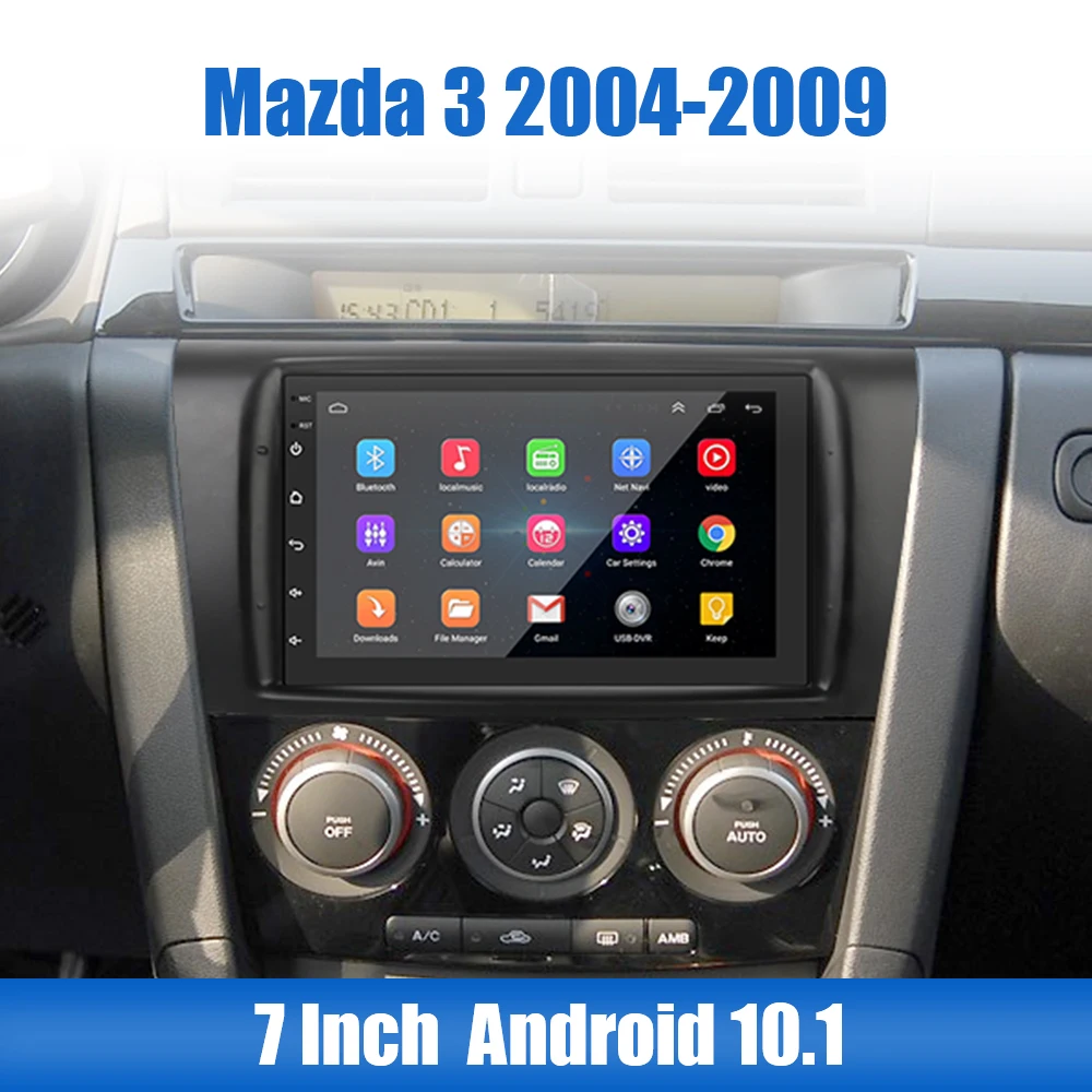 

Multimedia Player 2 Din Video output Android 10.1 7 Inch Car Radio GPS FM Video WiFi For Mazda 3 2004-2009 Touch Screen