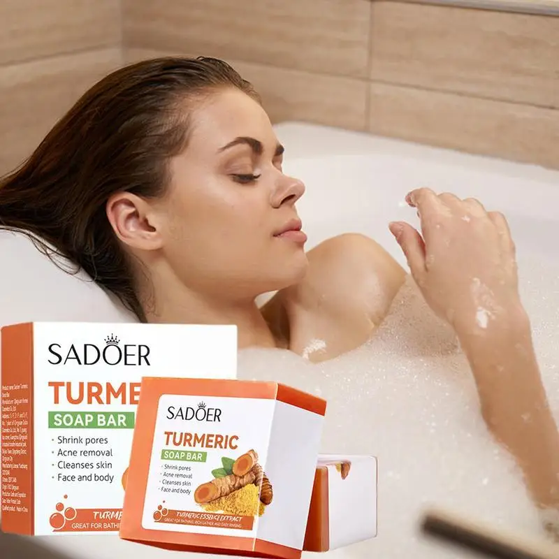 Turmeric Soap Bar Natural Soap For Women Turmeric Skin Clearing Bath Bar Organic Natural For Oily Sensitive Skin