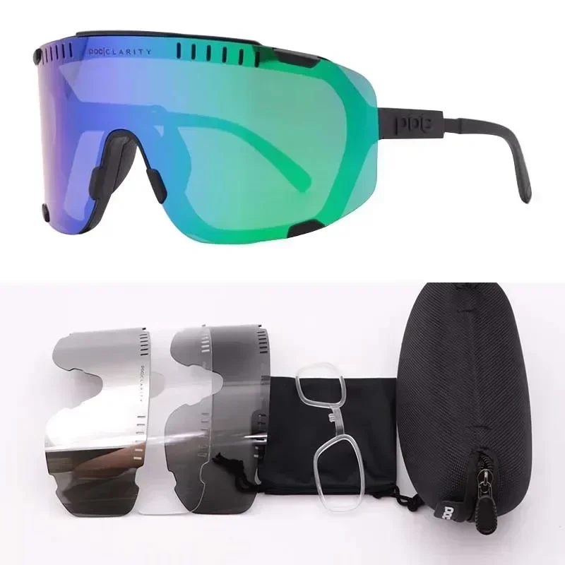 Polarized 4 Lens Cycling Sunglasses Men Women Sport Mountain Bike Bicycle UV400 Glasses MTB Myopia Eye Windproof Eyewear polarized sunglasses