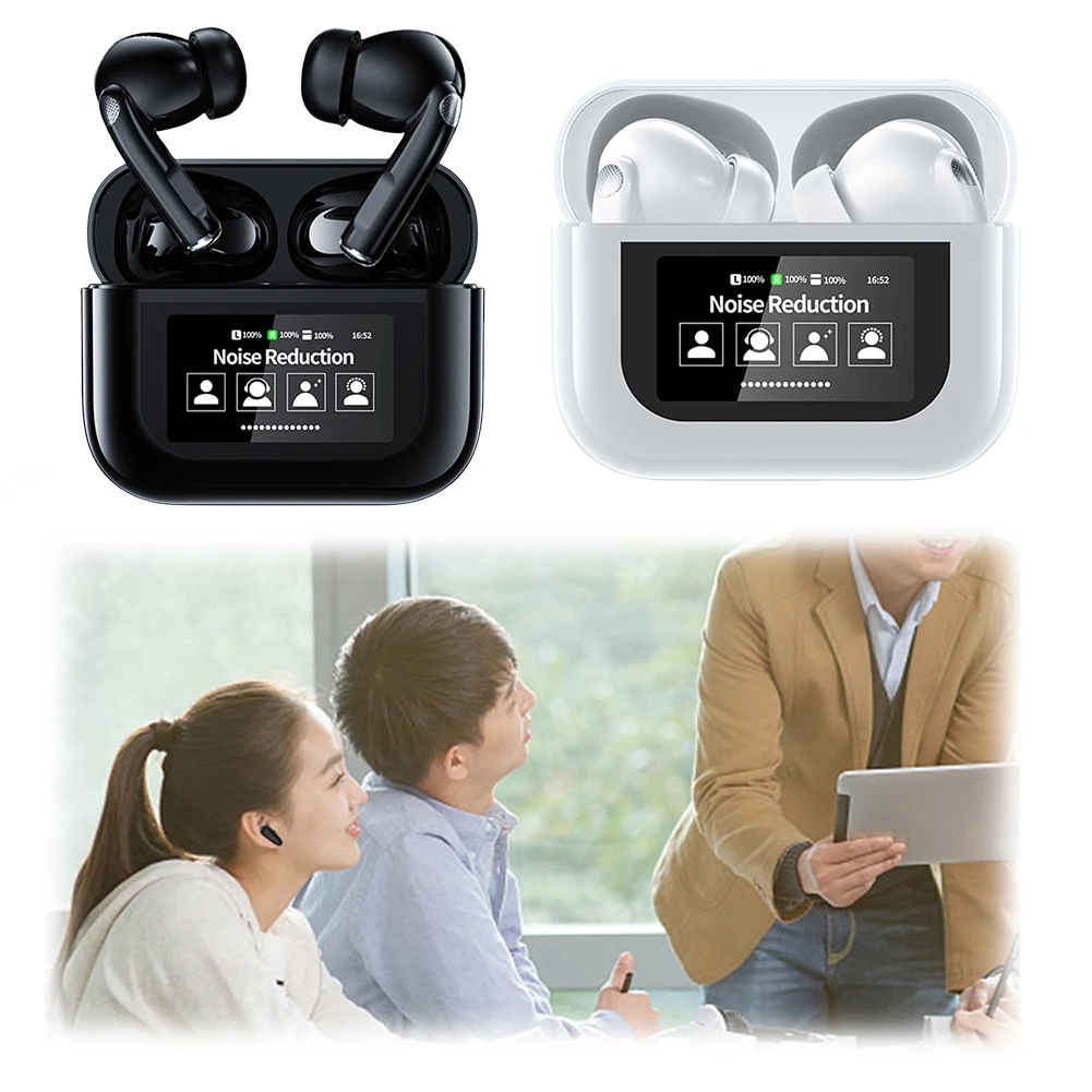 Wireless BT5.4 Real Time Portable Translator Earbuds ANC Noise Cancelling 144 Languages 99% Accuracy Smart Voice Translator